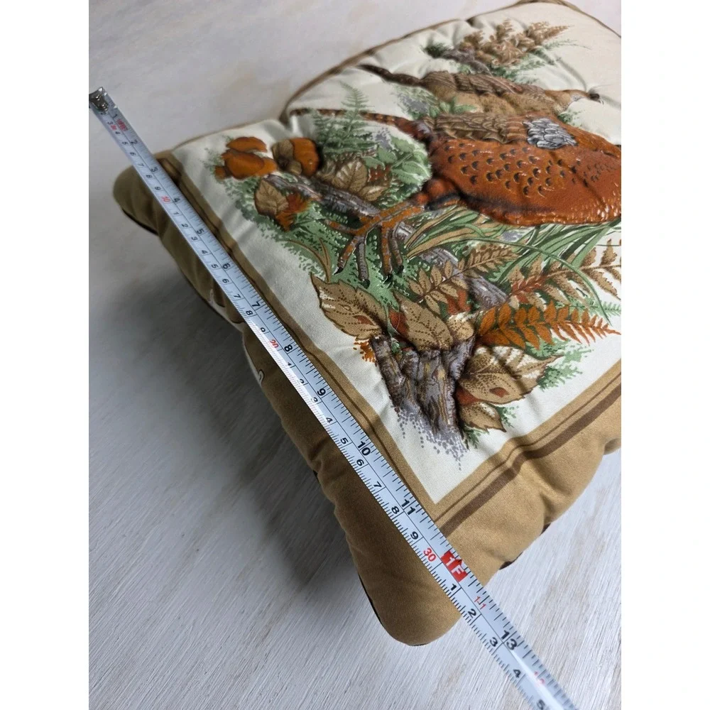 Vintage Pheasant Wildlife Decorative Throw Pillow Rustic Lodge Cabin Decor 16x13
